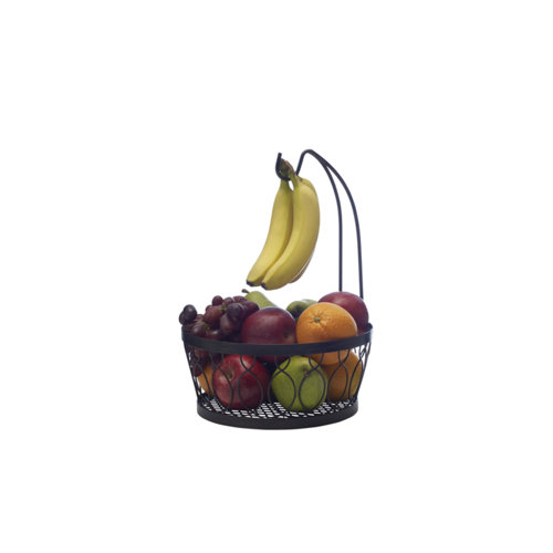Pfaltzgraff Rustic Farmhouse Wire Fruit Basket with Banana Hook, 11